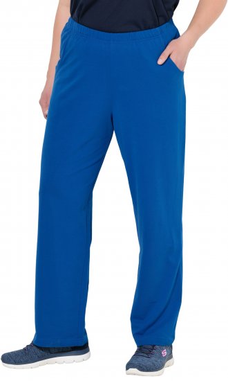 Ulla Popken Pull On Knit Straight Leg Pocket Pants Denim Blue - NAISTERIIDED 40-66 - 