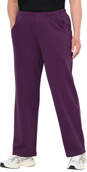 Ulla Popken Pull On Knit Straight Leg Pocket Pants Dark Blackberry - Teksad & Püksid Suuremates Suurustes – Plus Size - 