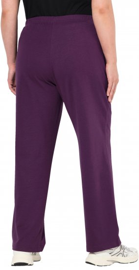 Ulla Popken Pull On Knit Straight Leg Pocket Pants Dark Blackberry - Teksad & Püksid Suuremates Suurustes – Plus Size - 