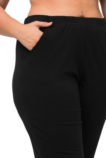 Ulla Popken Bootcut Elastic Waist Cotton French Terry Sport Pants Black - Ulla Popken - Ulla Popken suured suurused
