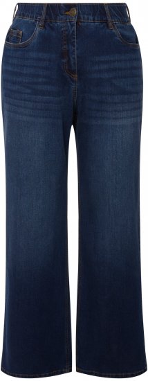 Ulla Popken Mary Fit Wide Leg Stretch Jeans Blue Denim - Teksad & Püksid Suuremates Suurustes – Plus Size - 