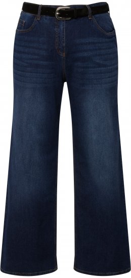 Ulla Popken Mary Fit Wide Leg Stretch Jeans Blue Denim - Teksad & Püksid Suuremates Suurustes – Plus Size - 