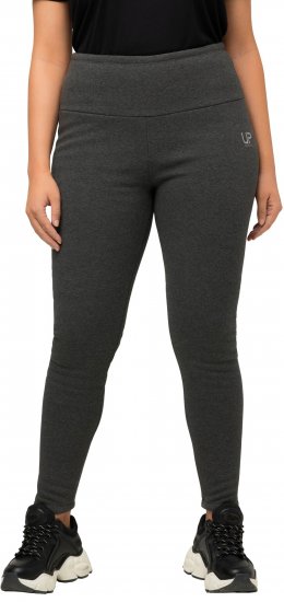 Ulla Popken Faux Fur Lined Stretch Leggings Charcoal - Teksad & Püksid Suuremates Suurustes – Plus Size - 