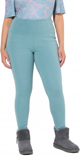 Ulla Popken Faux Fur Lined Stretch Leggings Ice Green - Teksad & Püksid Suuremates Suurustes – Plus Size - 