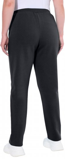 Ulla Popken Basic Drawstring Elastic Waist Cotton Blend Joggers Black - Teksad & Püksid Suuremates Suurustes – Plus Size - 