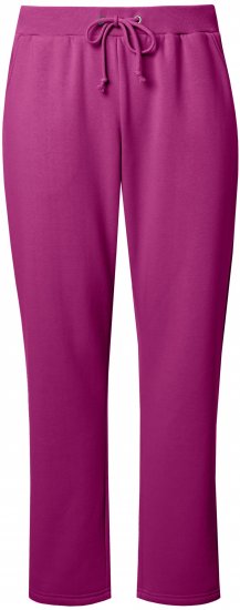 Ulla Popken Basic Drawstring Elastic Waist Cotton Blend Joggers Berry - Teksad & Püksid Suuremates Suurustes – Plus Size - 