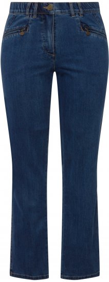 Ulla Popken Mony Elastic Waist Zip Pocket Jeans Blue Denim - Teksad & Püksid Suuremates Suurustes – Plus Size - 