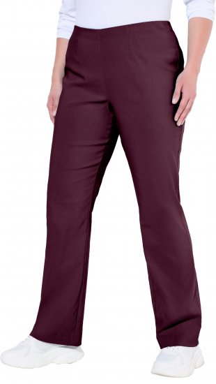 Ulla Popken Bengaline Elastic Waist Thermal Pants Aubergine - Teksad & Püksid Suuremates Suurustes – Plus Size - 