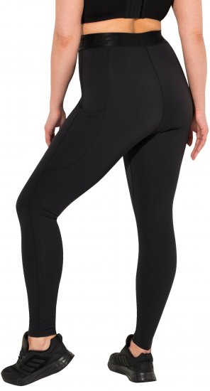 Ulla Popken Lightfit Quick Drying Leggings Black - Teksad & Püksid Suuremates Suurustes – Plus Size - 