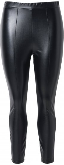 Ulla Popken Metallic Faux Leather Leggings Black - Teksad & Püksid Suuremates Suurustes – Plus Size - 