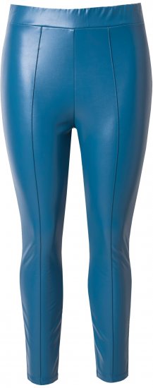 Ulla Popken Metallic Faux Leather Leggings Teal - Teksad & Püksid Suuremates Suurustes – Plus Size - 