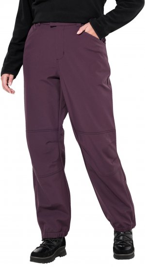Ulla Popken Softshell Triple Function Fleece Lined Pants Dark Blackberry - Teksad & Püksid Suuremates Suurustes – Plus Size - 