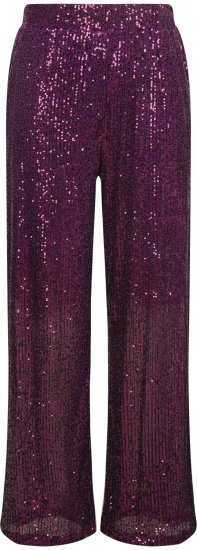 Ulla Popken Wide Leg Sequined Pants Mulberry - Teksad & Püksid Suuremates Suurustes – Plus Size - 