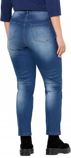 Ulla Popken Rhinestone Detail Stretch Fit Jeans Denim Blue - Teksad & Püksid Suuremates Suurustes – Plus Size - 