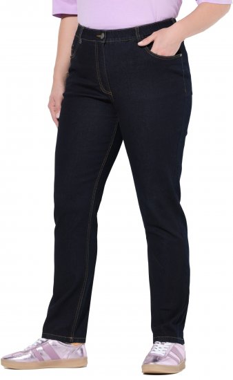 Ulla Popken Stretch Fit Jeans Dark Blue Denim - Teksad & Püksid Suuremates Suurustes – Plus Size - 