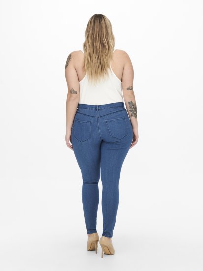 Only Carmakoma Thunder Life Skinny Fit Jeans Blue Denim - Teksad & Püksid Suuremates Suurustes – Plus Size - 