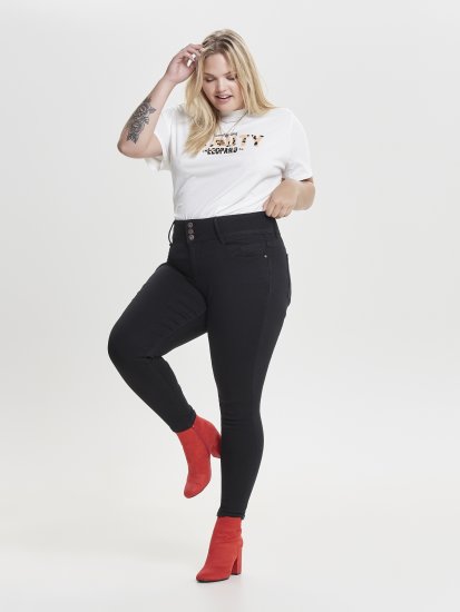 Only Carmakoma Anna Life Skinny Jeans Black - Teksapüksid - 