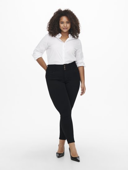 Only Carmakoma Anna Life Skinny Jeans Black - Teksapüksid - 