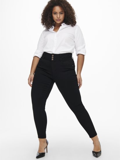 Only Carmakoma Anna Life Skinny Jeans Black - Teksapüksid - 