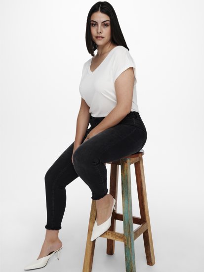 Only Carmakoma Willy Skinny Fit Jeans Black - Teksapüksid - 