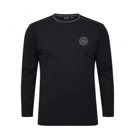 North Latitude Py Jersey O-Neck Long Sleeve Black - T-särgid pikkade varrukatega - 