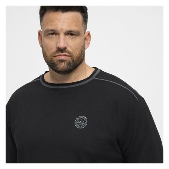 North Latitude Py Jersey O-Neck Long Sleeve Black - T-särgid pikkade varrukatega - 