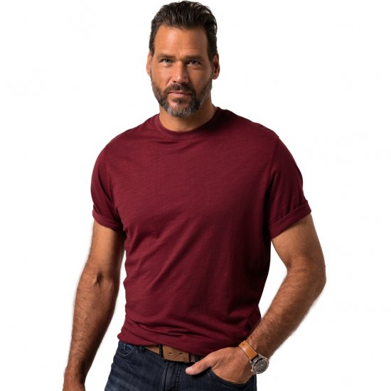 JP1880 T-Shirt Short Sleeve Soft Jersey Red - T-särgid - Suured T-särgid 2XL – 14XL