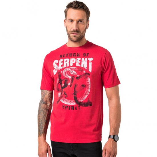 JP1880 T-Shirt Short Sleeve Serpent Red - T-särgid - Suured T-särgid 2XL – 14XL