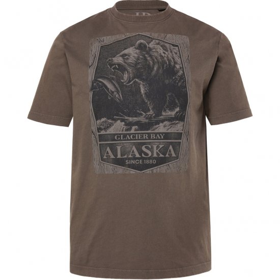 JP1880 T-Shirt Short Sleeve Alaska Dark Brown - T-särgid - Suured T-särgid 2XL – 14XL