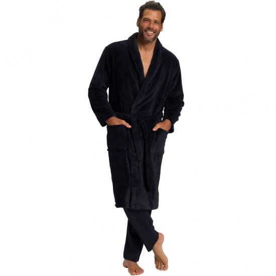 JP1880 Bathrobe with Spacious Patch Pockets Dark Navy - Aluspesu ja ujumisriided - Aluspesu 2XL-8XL