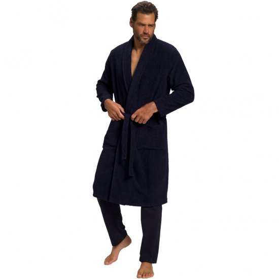 JP1880 Bathrobe Extra Soft Terry Cloth Dark Navy - Aluspesu ja ujumisriided - Aluspesu 2XL-8XL