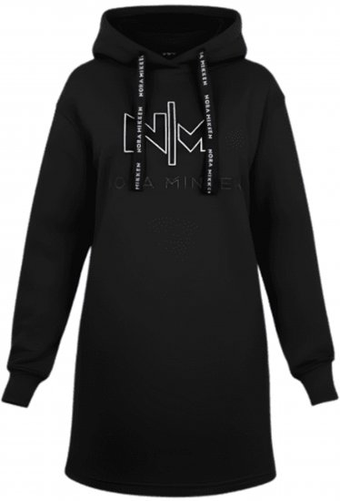 Nora Mikken KADRI WHITE Long Hoodie Black - Sviitrid ja dressipluusid - 