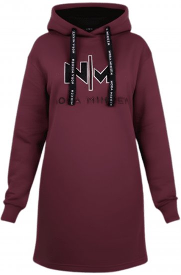 Nora Mikken KADRI WHITE Long Hoodie Burgundy - Sviitrid ja dressipluusid - 