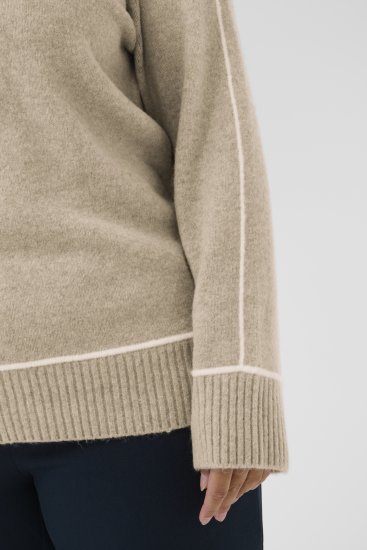Kaffe Curve Jina Knit Pullover Feather Grey Melange - Kudumid - 