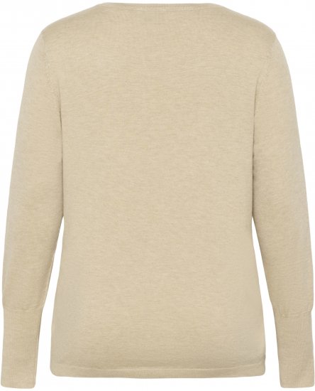 Kaffe Curve Lizzy Long Sleeve Pullover Feather Grey Melange - Kudumid - 