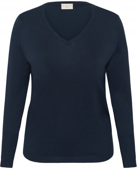 Kaffe Curve Lizzy Long Sleeve Pullover Midnight Marine - Kudumid - 