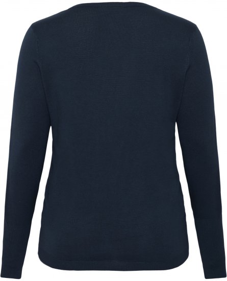Kaffe Curve Lizzy Long Sleeve Pullover Midnight Marine - Kudumid - 