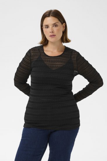 Kaffe Curve Hanna Lace Long Sleeve T-Shirt - Pika varrukaga särgid - 