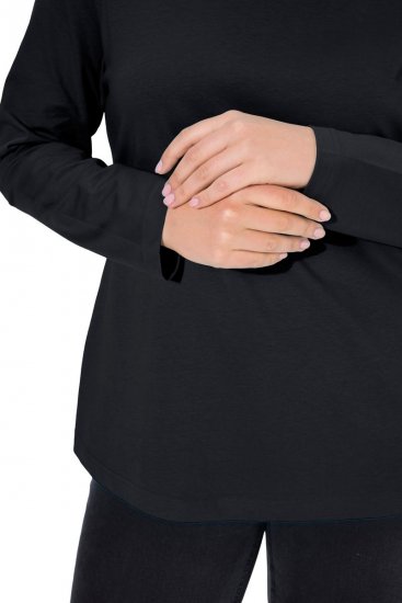 Ulla Popken Basic Long Sleeve Slim Fit Turtleneck Black - Sviitrid ja dressipluusid - Mugavad dressipluusid ja kudumid