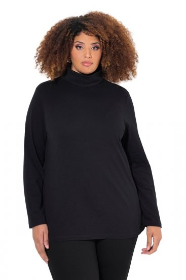 Ulla Popken Basic Long Sleeve Slim Fit Turtleneck Black - Sviitrid ja dressipluusid - Mugavad dressipluusid ja kudumid