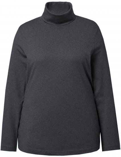 Ulla Popken Basic Long Sleeve Slim Fit Turtleneck Charcoal Grey Melange - Sviitrid ja dressipluusid - 