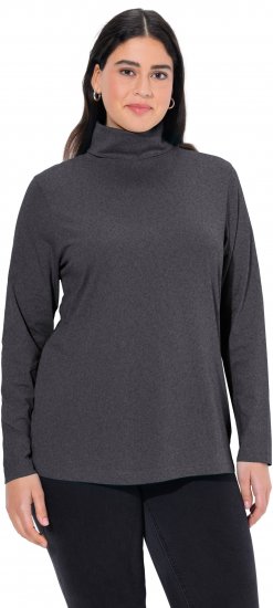 Ulla Popken Basic Long Sleeve Slim Fit Turtleneck Charcoal Grey Melange - Sviitrid ja dressipluusid - 