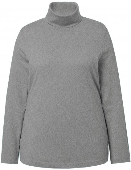 Ulla Popken Basic Long Sleeve Slim Fit Turtleneck Light Grey Melange - Sviitrid ja dressipluusid - 