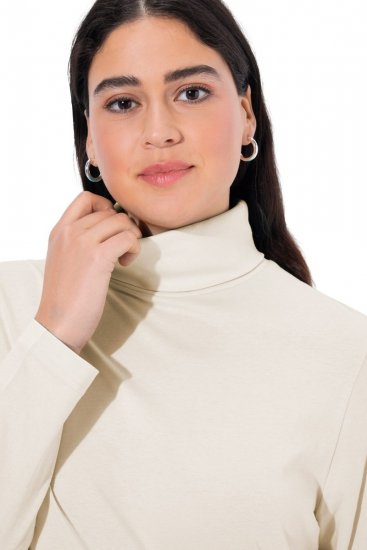 Ulla Popken Basic Long Sleeve Slim Fit Turtleneck Natural - Sviitrid ja dressipluusid - Mugavad dressipluusid ja kudumid