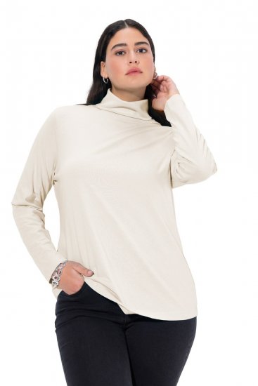 Ulla Popken Basic Long Sleeve Slim Fit Turtleneck Natural - Sviitrid ja dressipluusid - Mugavad dressipluusid ja kudumid