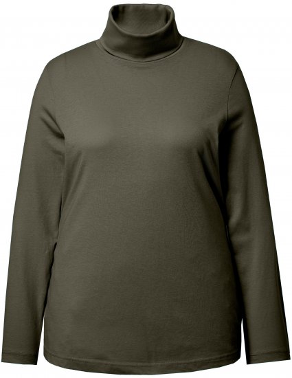 Ulla Popken Basic Long Sleeve Slim Fit Turtleneck Olive - Sviitrid ja dressipluusid - 