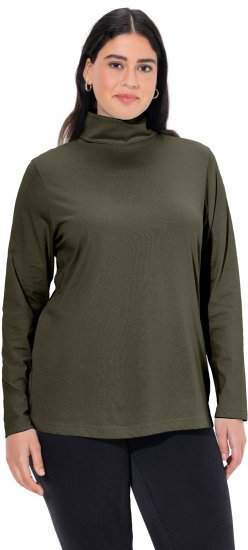 Ulla Popken Basic Long Sleeve Slim Fit Turtleneck Olive - Sviitrid ja dressipluusid - 