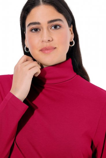 Ulla Popken Basic Long Sleeve Slim Fit Turtleneck Red - Sviitrid ja dressipluusid - Mugavad dressipluusid ja kudumid