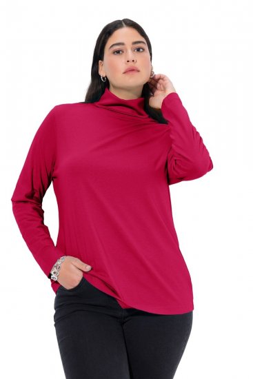 Ulla Popken Basic Long Sleeve Slim Fit Turtleneck Red - Sviitrid ja dressipluusid - Mugavad dressipluusid ja kudumid