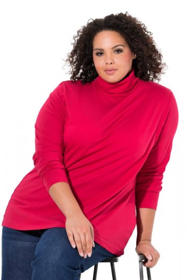 Ulla Popken Basic Long Sleeve Slim Fit Turtleneck Red - Sviitrid ja dressipluusid - Mugavad dressipluusid ja kudumid